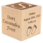 Personalized Wood Baby Birth Block, Laser Engraved, New Gifts, Unique. Fixed Price $42.95.
