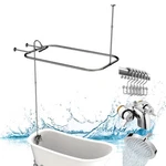 Pyhomestrim Clawfoot Tub Shower Kit Model A128267CP Chrome Plated. Fixed Price $259.99.