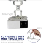 Vivo Universal Adjustable Ceiling Projector Theater Mount White Extending Arms. Fixed Price $24.95.