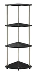 Convenience Concepts DESIGNS2GO 4 Tier Corner Shelf Black. Fixed Price $78.99.