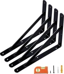 4-PACK 12 Inch Heavy Duty Shelf Brackets, Large Wall For Garage Storage. Fixed Price $27.79.