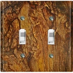 Metal Light Switch Cover Wall Plate Tree Bark Natural Wood Print WOD001. Fixed Price $17.09.