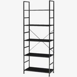 5-TIER Multi-level Storage Bookshelf Wood Bottom Panels Anti-tilt. Fixed Price $51.61.
