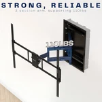 Vivo Recessed In-wall Tv Mount For Up To 100" Led Lcd Screens, Ultra Low Profile. Fixed Price $179.99.