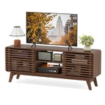 Stand W/sliding Doors Adjustable Shelves & Rubber Wood Legs For Up To 65". Fixed Price $159.99.