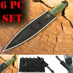 6PC Tactical Knife Set With Leg Sheath Razor Sharp Fixed Blade Knives. Fixed Price $19.95.