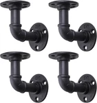 Muzik 4 Pack Floating Shelf Bracket Heavy Duty, Black Pipes. Fixed Price $38.11.