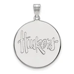 Sterling Silver Logoart University Of Nebraska Huskers Extra Large Disc Pendant. Fixed Price $160.99.