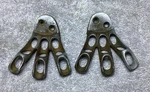 2 Vtg. Cast Iron 3 Flag Wall Brackets. Fixed Price $25.00.