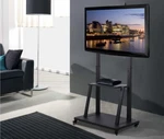 Mobile Tv Stand With Mount Shelf Rolling Cart Trolley 42-100" Jumbo Screen. Fixed Price $149.99.