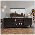 Modern Tv Stand 55 60 Inch Media Console Wood Storage Cabinet Shelf Black. Fixed Price $46.85.