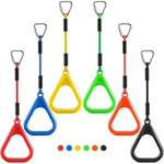 Pellor Gymnastic Ring, Ninja Rings, Monkey Bars Adjustable Children's Home Gy.... Fixed Price $95.10.