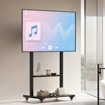 Universal 40-86 Inch Height Adjustable Rolling Tv Stand With Wheels, 2 Shelves. Fixed Price $119.92.