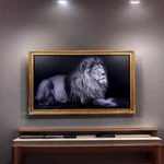 32" To 75" Inch Ornate Frame For Samsung The Tv, Marble Gold Finish. Fixed Price $209.95.