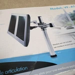 Visidec Dual Articulated Monitor Arms Full Motion Desk Mount W/manual. Fixed Price $45.00.