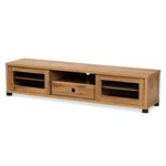 Baxton Studio Beasley Oak Brown Finished Wood 1-DRAWER Tv Stand. Fixed Price $235.13.