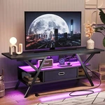 Bestier Led Entertainment Center With Power Outlets Gaming Tv Stand For Up.... Fixed Price $250.00.
