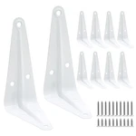 Uenhoy 10 Pack White Shelf Brackets Inch Metal Floating 4" X 3",. Fixed Price $12.26.
