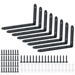 Alise 8 Pack Floating Shelf Brackets,black Heavy Duty Corner Brace,.... Fixed Price $27.69.