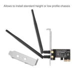 Siig CN-WR0811-S2 2.4GHZ Pcie Wifi Expansion Low Prof Card Adapter Ant. Fixed Price $35.65.