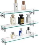 Glass Shelf For Bathroom, Floating Wall Shelves 20-INCH 3 Pack Rectang. Fixed Price $103.32.