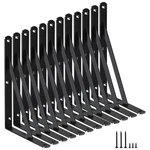 12 Pack L11 X 8" Black Heavy Duty Shelf Brackets With Screws Metal Br.... Fixed Price $46.25.