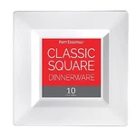 Party Essentials 9.5IN. Classic Square Plates-white 10 Ct.. Fixed Price $19.42.