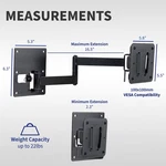 Vivo Sturdy Plastic Polymer Rv Tv Screen Mount With Articulating Arm. Fixed Price $39.99.