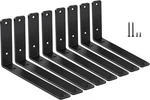 8 Pack - 10" X 6" W1.5, 5MM Thick Black Shelf Bracket, Iron. Fixed Price $49.71.