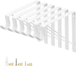 Yarssihha 6 Pack Closet Rod Bracket, 12 X 10.4 Inch Wall Mounted White. Fixed Price $46.84.