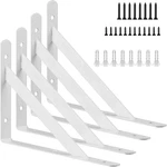 8 Inch Shelf Brackets, 4 Pack Heavy Duty White 90 Degree Tria. Fixed Price $25.92.