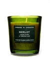 Rewined Merlot Scented Candles 10OZ Notes Violet Multicolor Functional Soy Wax. Fixed Price $38.57.
