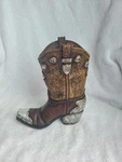Burton And Boots Spurs Western Cowboy Vase For Home Deco. Fixed Price $49.00.