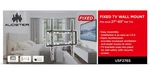 Audster Fixed Wall Mount, Fits Most 27" - 65" Flat Tvs Black. Fixed Price $32.30.