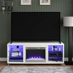 Ameriwood Lumina 1822096COM Tv Stand Fireplace Rack - White. Fixed Price $382.00.