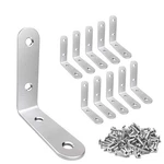 Luckin 20 Bracket Stainless Steel Corner Brace Pcs, Brushed Silver. Fixed Price $21.90.