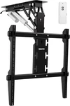 Silent Motorized Ceiling Tv Mount For 50"-90" Screens, Rf Remote, Black. Fixed Price $416.99.