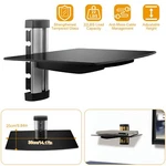 1,2 Floating Shelves Large Wall Mount Tempered Glass Tv Accessories Dvd Player. Fixed Price $21.03.