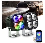 Nicoko 2PCS 3INCH 40W Led Spot Offroad Lights With Rgbw Color Change. Fixed Price $80.00.