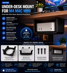Mac Mini M4 2024 Under Desk Mount Holder Bracket Secure Space Saver. Fixed Price $13.75.