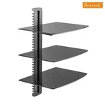 Triple Glass Shelf Wall Mounted Entertainment Cable Box Game Dvd Bracket. Fixed Price $28.99.