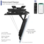 Vivo Black Electric Swivel Flip Down Ceiling Tv Mount For 32" To 70" Screen. Fixed Price $349.99.