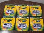 6 Packs New! Crayola Color Broad Line Ultra Clean Washable Markers - 10 Per. Fixed Price $20.00.