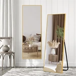 Full Length Mirror, 47X16 Inch Aluminum Alloy Frame, Large Wall Gold Nicbex. Fixed Price $59.99.