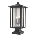 3 Light Outdoor Square Pier Mount Lantern Seaside Style - 11 Inches Wide By. Fixed Price $271.95.