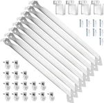 12 Inch Wire Shelf Brackets Set, 8 Metal White Closet Pack,. Fixed Price $60.03.