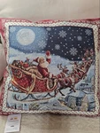 Caldeira Santa Sleigh Christmas Pillow Decorative Holiday Tapestry Throw Viral. Fixed Price $65.00.