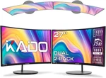 Dual Monitor Setup 2-PACK 27" Curved 1920X1080 Computer 1500R 75HZ Ves. Fixed Price $322.49.