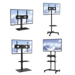 Uimoso Tv Stand Mount Swivel Universal / Mobile Floor Adjustable Height. Fixed Price $67.99.