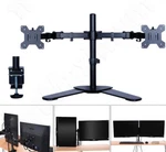 Full Motion Dual Monitor Tv Desk Stand Mount Fits 13IN 27IN Screens Lot. Fixed Price $36.69.